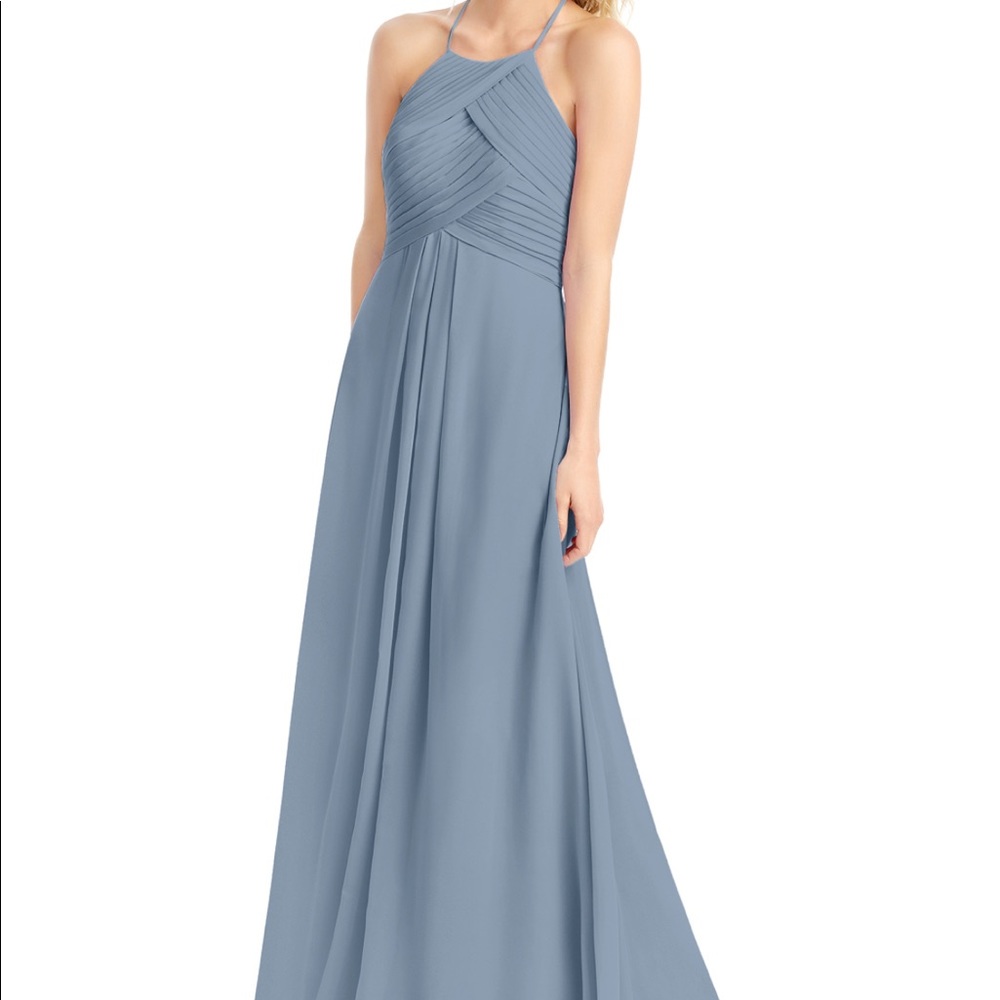 Azazie, Dusty Blue, Ginger Bridesmaid Dress